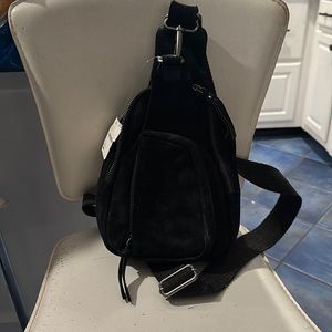 NWT Free ALL sac crossbody bag black suede